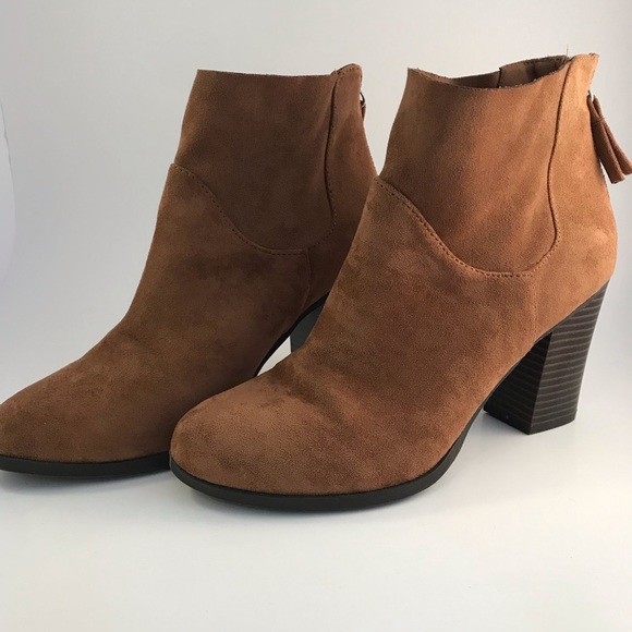 Brown Suede Booties by Brash - Picture 2 of 5